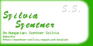 szilvia szentner business card